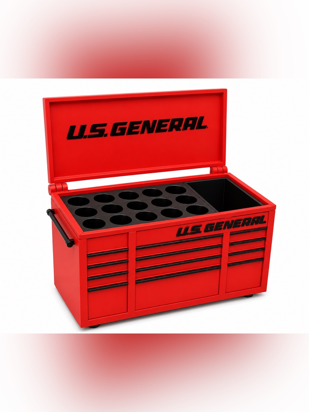 U.S General Mini Toolbox Pen And Trinket Holder Desk Top Organizer